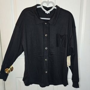 Kensie Black Button Down Shirt